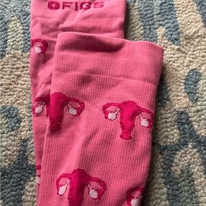 Figs Pink Uterus Compression Socks